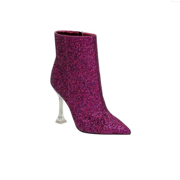 Tonight Dress Booties - Magenta Glitter - Picture 7 of 8